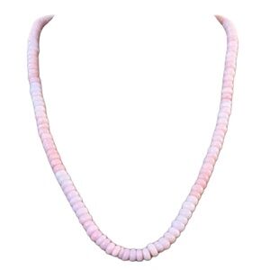 Enhanced Pink Opal Bead Necklace